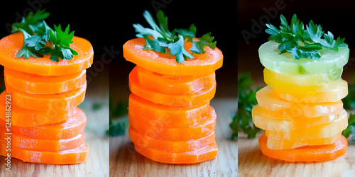 Stacked Carrot Slices with ...