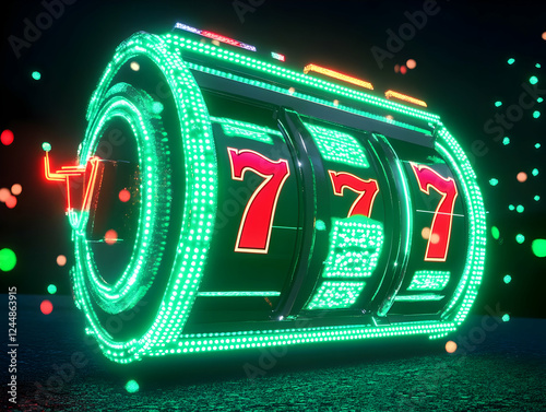 3D Slot Machine Shows Tripl...