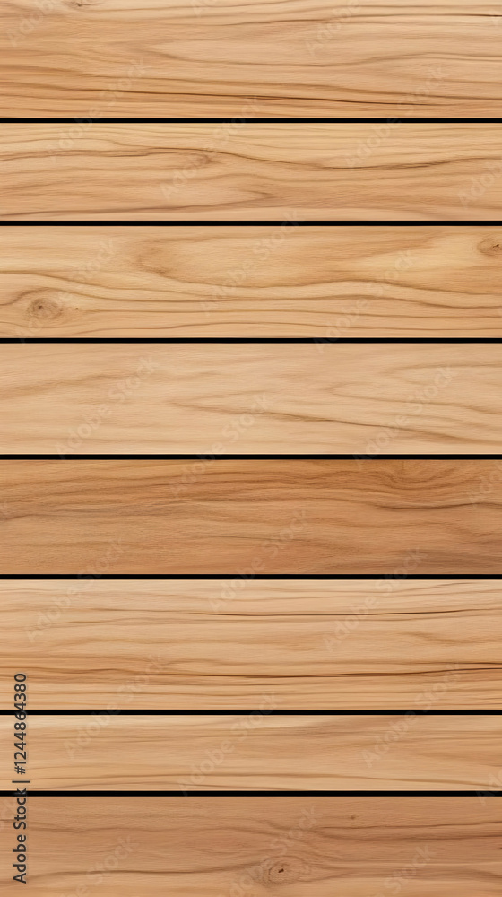 Fototapeta premium Light Brown Wooden Planks Form a Seamless Vertical Texture Background for Design Projects.