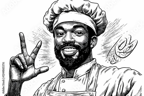 Smiling Chef Makes Peace Si...