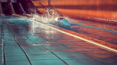 Water slide splash creates ...
