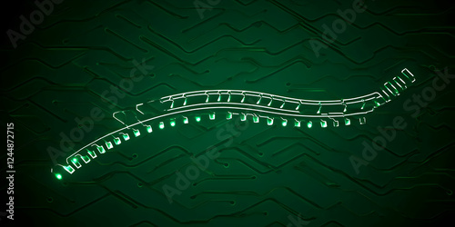 Glowing Green Circuitry Ill...
