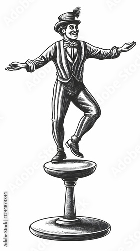 Vintage Illustration of a P...