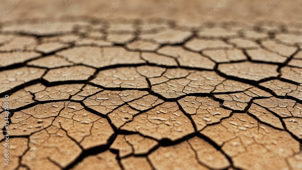 Fototapeta premium closeup of a very low precipitation on an arid desert background