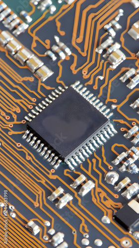 Close-Up Electronic Circuit...