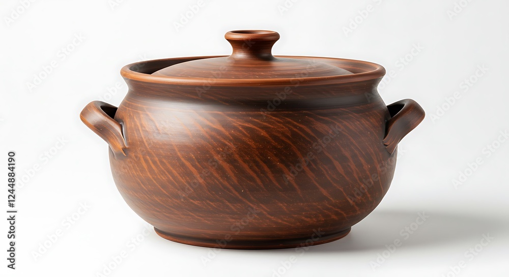 Clay Pot with Lid Cooking Pot Kitchenware Rustic Brown Clay Pot with Lid Cooking Pot Kitchenware Rustic Brown