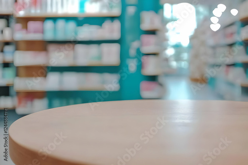 Empty Round Wooden Table To...