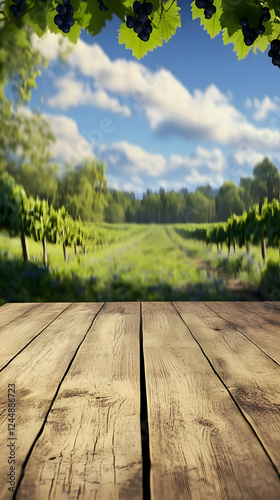 Empty Wooden Table Presents...
