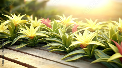 Yellow Bromeliad Flowers Bl...