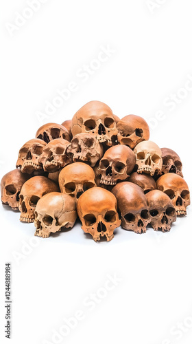 A Pile of Human Skulls Rest...