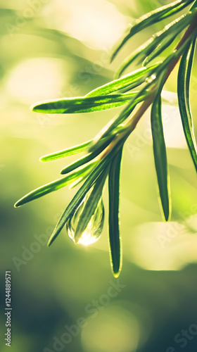Close-up of Rosemary Sprig ...