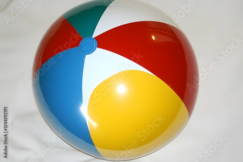 Colorful Beach Ball Rests o...