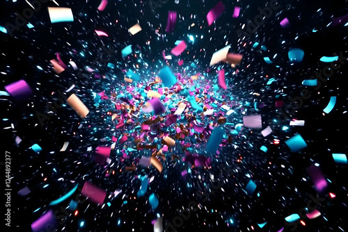 Colorful Confetti Explodes ...