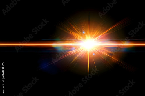 Abstract Light Rays Burst f...