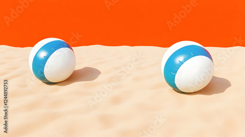 Two Inflatable Beach Balls ...