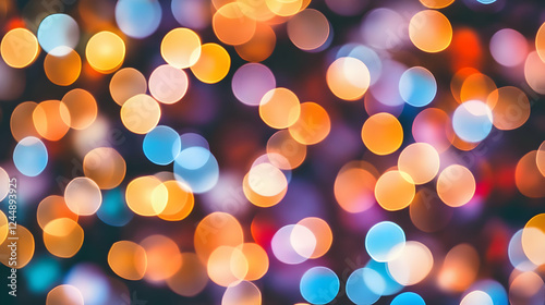 Colorful bokeh lights backg...