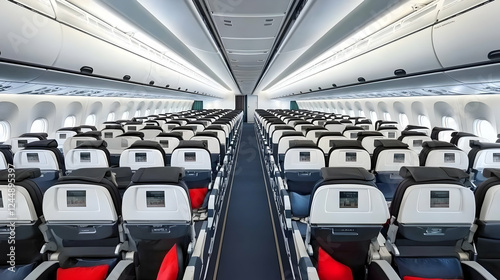 Empty Airplane Cabin Shows ...