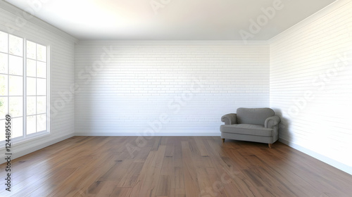 Empty Room Features White B...