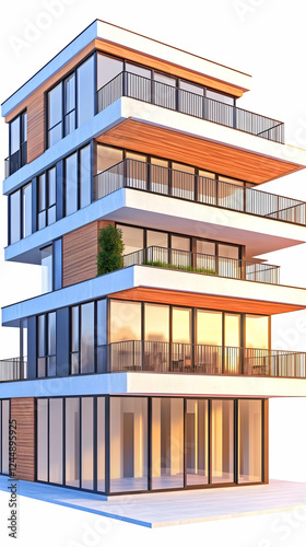 Modern Apartment Building w...