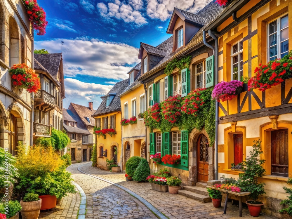 Obraz premium Charming Dauphin street scenes: historical architecture, French heritage, candid royal city moments.