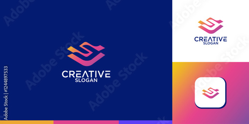 abstract s letter monogram logo vector design collection	