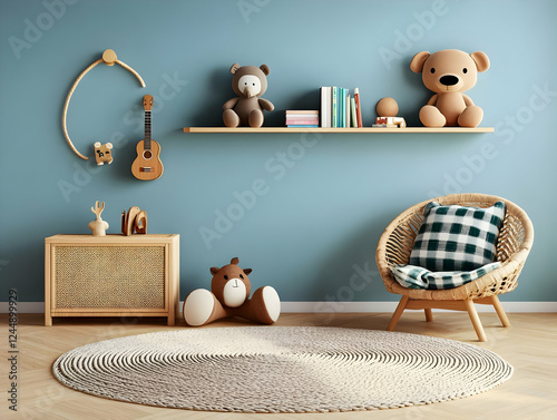 Cozy Kids Room Interior wit...