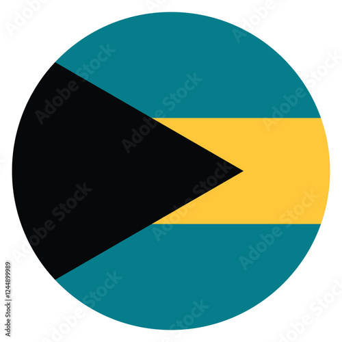 Free Download Bahamas flag. Bahamas circle flag logo icon computer vector illustration design - GFXLoad