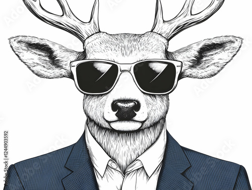 Stylish Deer Illustration: ...