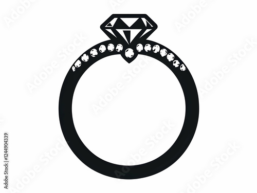 Elegant Diamond Ring Icon A...