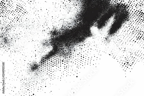 Abstract Black and White Do...