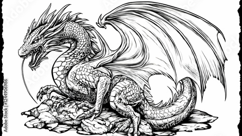 Fierce Dragon Illustration ...
