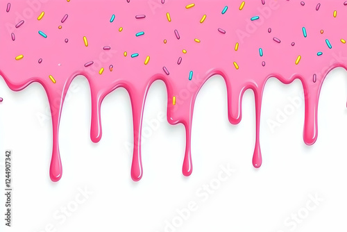 Pink Icing Dripping with Sp...