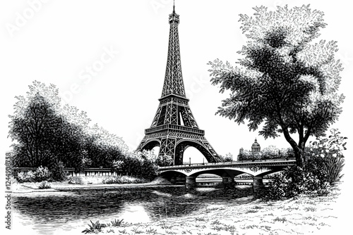 Detailed Ink Drawing Showca...