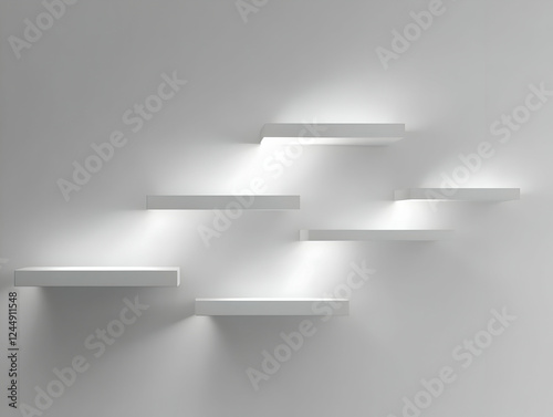 White Shelves on a White Wa...