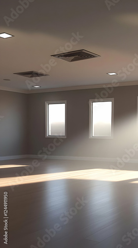 Empty Room with Wooden Floo...