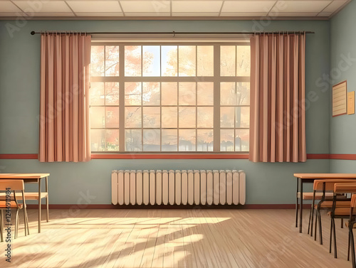 Empty Classroom Illustrates...
