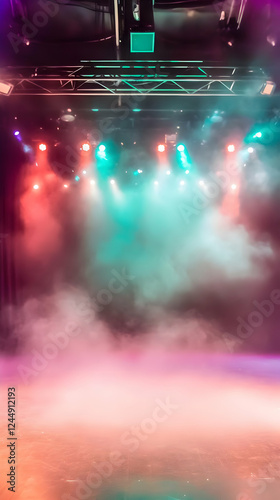 Empty Stage Illuminates wit...