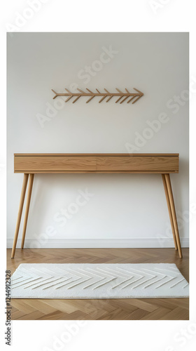 Wooden Console Table with C...
