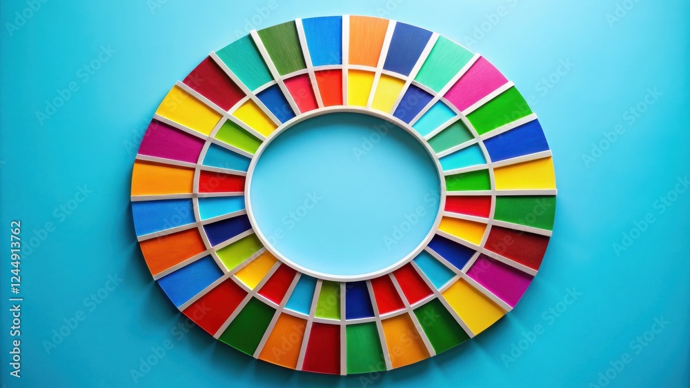 Obraz premium Vibrant Circular Color Palette A Colorful Spectrum for Design Inspiration and Creative Projects