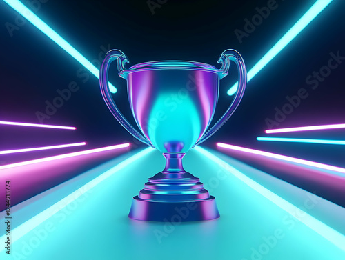 Iridescent Trophy Stands Ma...