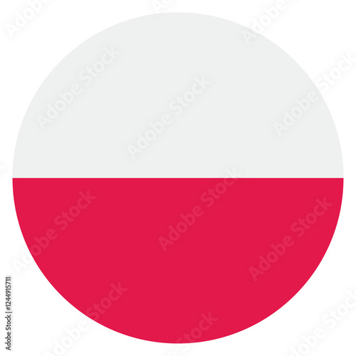 Free Download Poland flag. Poland circle flag logo icon computer vector illustration design - GFXLoad