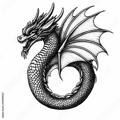 Detailed Ink Illustration o...