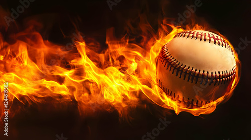 Baseball Engulfed in Fiery ...