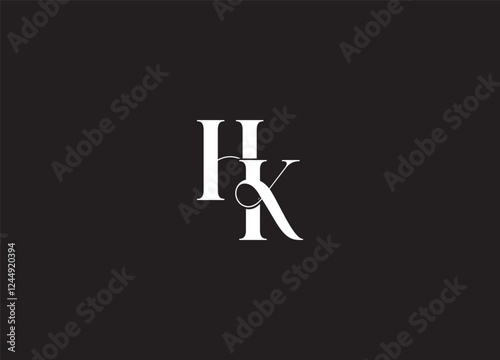 HK creative initial logo design and modern logo