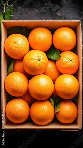 Fresh Oranges Arranged in W...