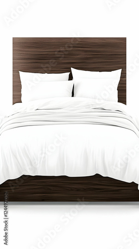 A Modern Wooden Bed Frame w...