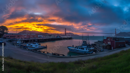 Sunrise illuminates the har...