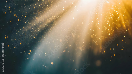 Golden Particles Shimmer an...