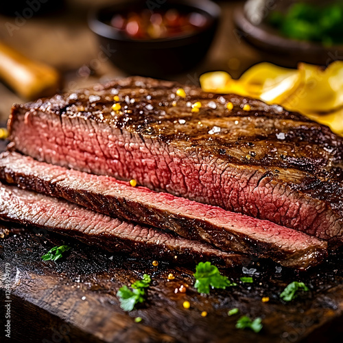 Sliced Grilled Steak Rests ...