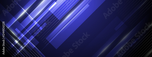 blue gradient geometric background with dynamic style, useful for technology designs, website banners, and modern abstract presentations